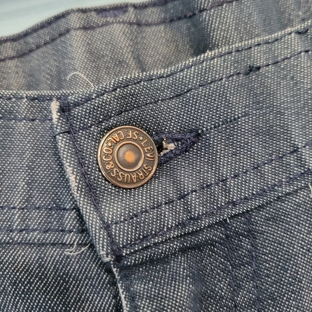 Vntg Levi's With A Skosh More Room Blac Tab Pants Blue W 36